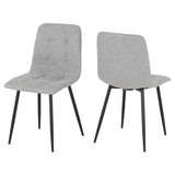 Suede Fabric Dining Chairs in Set Of 2 - Fenton