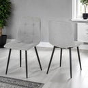 Suede Fabric Dining Chairs in Set Of 2 - Fenton