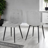 Suede Fabric Dining Chairs in Set Of 2 - Fenton