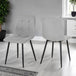 Suede Fabric Dining Chairs in Set Of 2 - Fenton