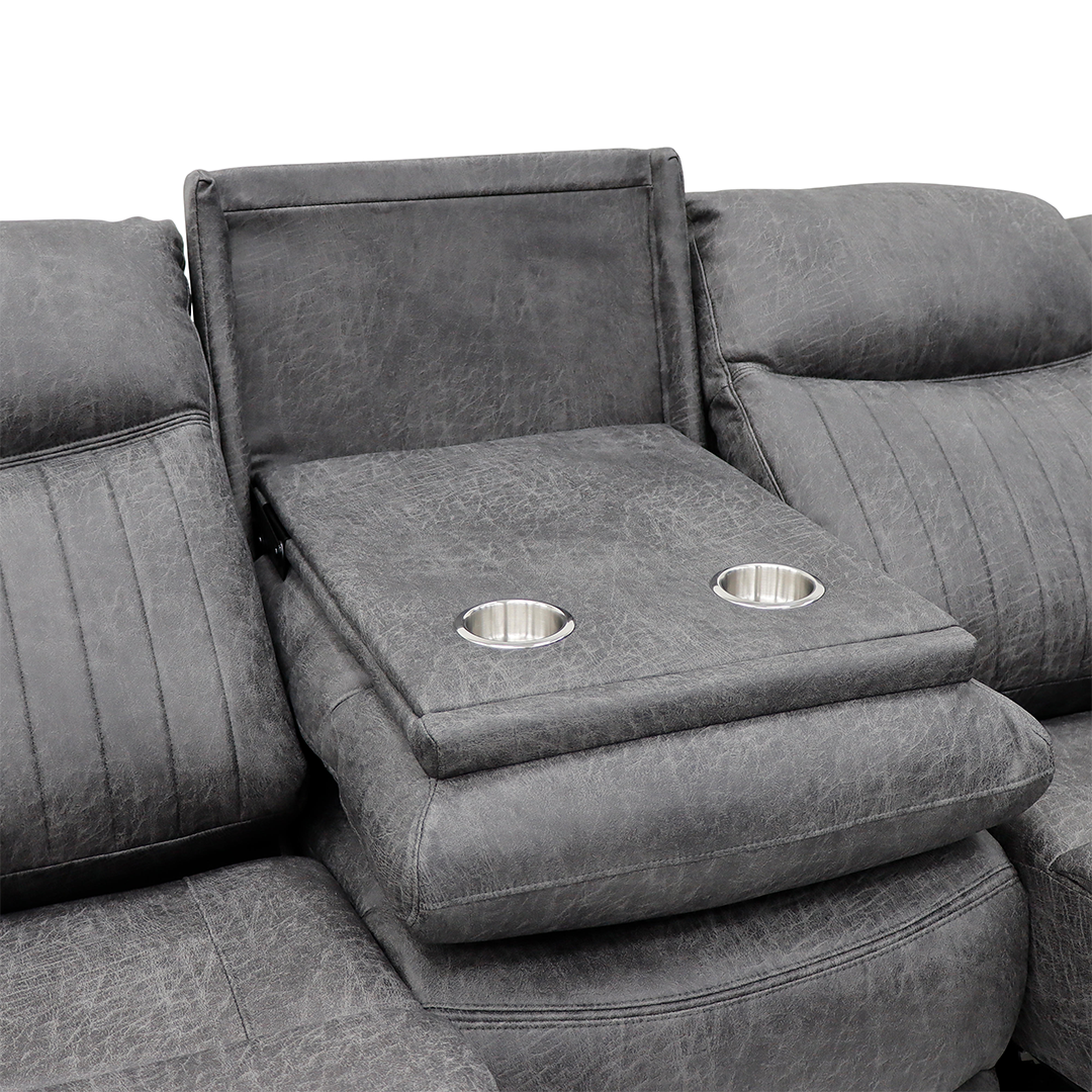 Tech Fabric Electric 2 Seater Sofa Electric Recliner - Leon