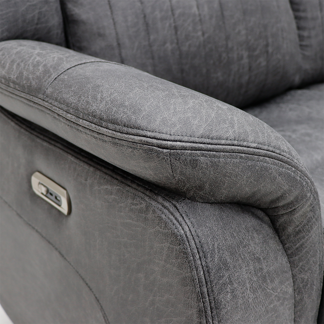Tech Fabric Electric 2 Seater Sofa Electric Recliner - Leon