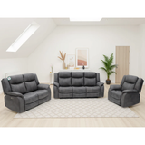 Tech Fabric Electric 3 + 2 + 1 Seater Sofa Set Electric Recliner - Leon
