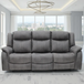 Tech Fabric Electric 3 Seater Sofa Electric Recliner - Leon
