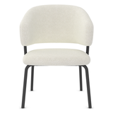 Teddy Fabric Dining Chair With Black Metal Legs - Oakwell