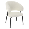 Teddy Fabric Dining Chair With Black Metal Legs - Oakwell