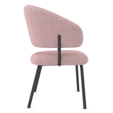 Teddy Fabric Dining Chair With Black Metal Legs - Oakwell