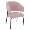 Teddy Fabric Dining Chair With Black Metal Legs - Oakwell