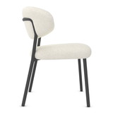 Teddy Fabric Dining Chair With Black Metal Legs - Shrewsbury