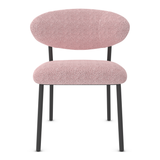 Teddy Fabric Dining Chair With Black Metal Legs - Shrewsbury