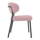 Teddy Fabric Dining Chair With Black Metal Legs - Shrewsbury