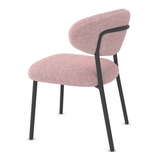 Teddy Fabric Dining Chair With Black Metal Legs - Shrewsbury