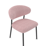 Teddy Fabric Dining Chair With Black Metal Legs - Shrewsbury
