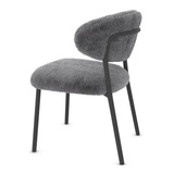 Teddy Fabric Dining Chair With Black Metal Legs - Shrewsbury