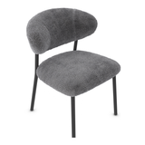 Teddy Fabric Dining Chair With Black Metal Legs - Shrewsbury