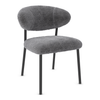 Teddy Fabric Dining Chair With Black Metal Legs - Shrewsbury