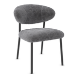 Teddy Fabric Dining Chair With Black Metal Legs - Shrewsbury