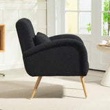 Teddy Fleece Fabric Accent Chair 77cm Wide - Velmora