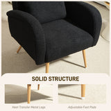 Teddy Fleece Fabric Accent Chair 77cm Wide - Velmora