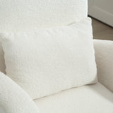 Teddy Fleece Fabric Accent Chair 77cm Wide - Velmora