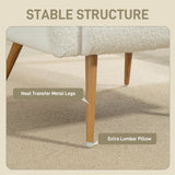 Teddy Fleece Fabric Accent Chair 77cm Wide - Velmora