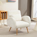 Teddy Fleece Fabric Accent Chair 77cm Wide - Velmora
