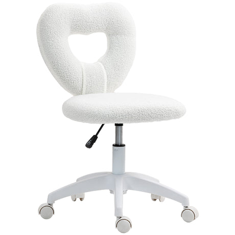 Teddy Fleece Fabric Home And Office Chair 46cm Wide - Velmora