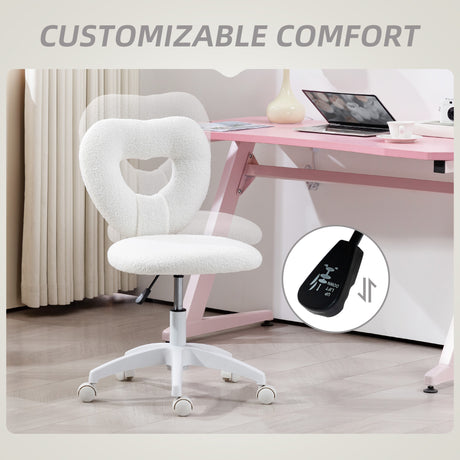 Teddy Fleece Fabric Home And Office Chair 46cm Wide - Velmora