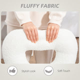 Teddy Fleece Fabric Home And Office Chair 46cm Wide - Velmora