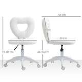 Teddy Fleece Fabric Home And Office Chair 46cm Wide - Velmora