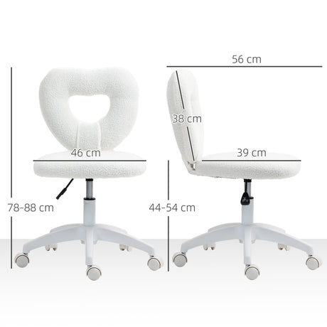 Teddy Fleece Fabric Home And Office Chair 46cm Wide - Velmora