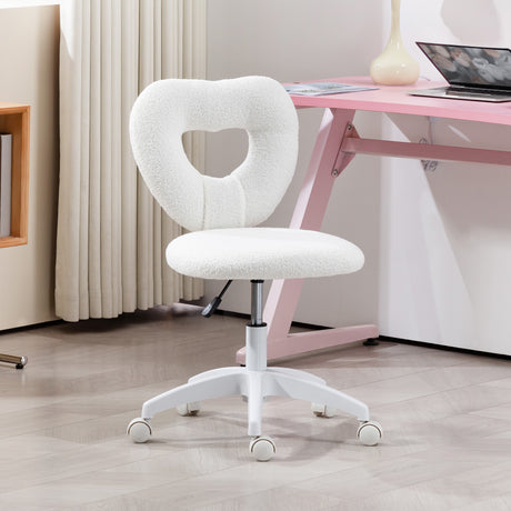 Teddy Fleece Fabric Home And Office Chair 46cm Wide - Velmora