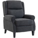 Teddy Fleece Fabric Recliner 74cm Wide With Footrest - Velmora