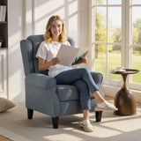 Teddy Fleece Fabric Recliner 74cm Wide With Footrest - Velmora