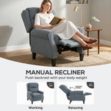 Teddy Fleece Fabric Recliner 74cm Wide With Footrest - Velmora