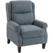 Teddy Fleece Fabric Recliner 74cm Wide With Footrest - Velmora