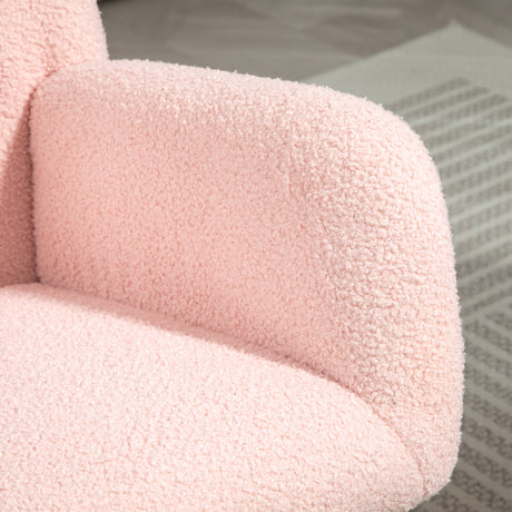 Teddy Fleece Fabric Rocking Chair 70cm Wide - Velmora