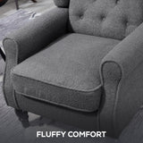 Teddy Fleece Fabric Wingback Occasional Chair 74cm Wide - Velmora