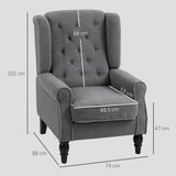 Teddy Fleece Fabric Wingback Occasional Chair 74cm Wide - Velmora