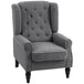 Teddy Fleece Fabric Wingback Occasional Chair 74cm Wide - Velmora