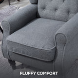 Teddy Fleece Fabric Wingback Occasional Chair 74cm Wide - Velmora
