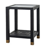 Tempered Glass Side Table 50cm Wide Square - Monza