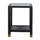Tempered Glass Side Table 50cm Wide Square - Monza