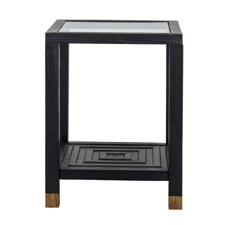 Tempered Glass Side Table 50cm Wide Square - Monza