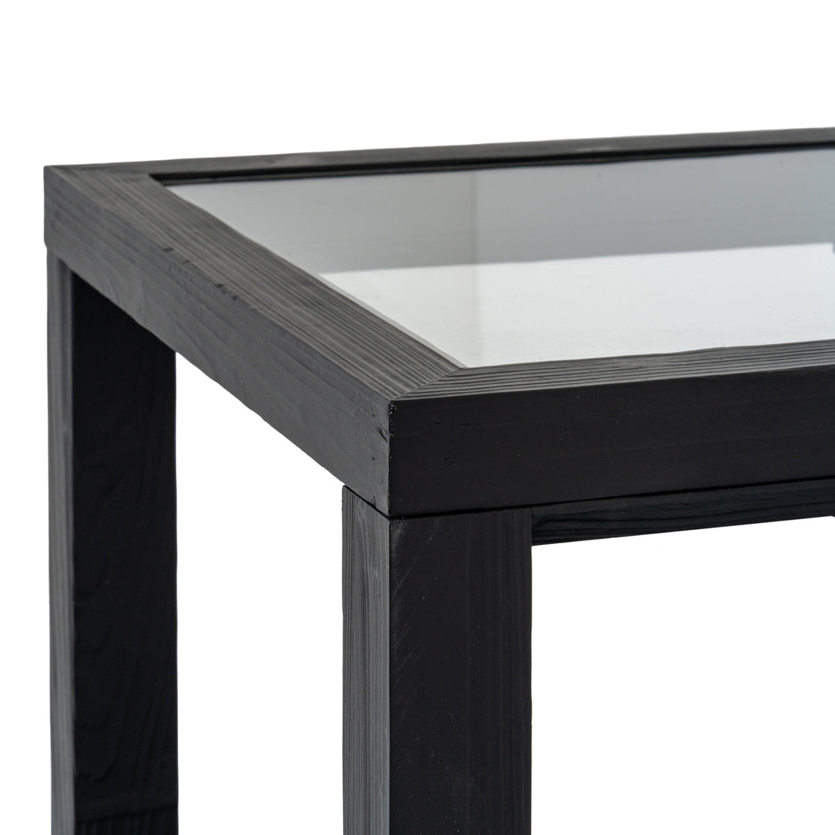Tempered Glass Side Table 50cm Wide Square - Monza