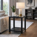 Tempered Glass Side Table 50cm Wide Square - Monza