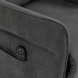 Terry Cloth Fabric Recliner Armchair 74cm Wide With Footrest - Velmora