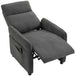 Terry Cloth Fabric Recliner Armchair 74cm Wide With Footrest - Velmora