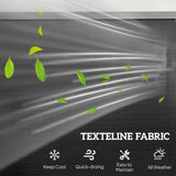 Texteline Fabric 3 Seater Glider Rocking Garden Bench for 3 People - Velmora