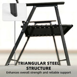 Texteline Fabric Folding Garden Chairs in Set of 2 - Velmora